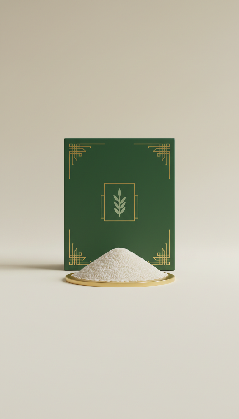 Polished basmati rice box
